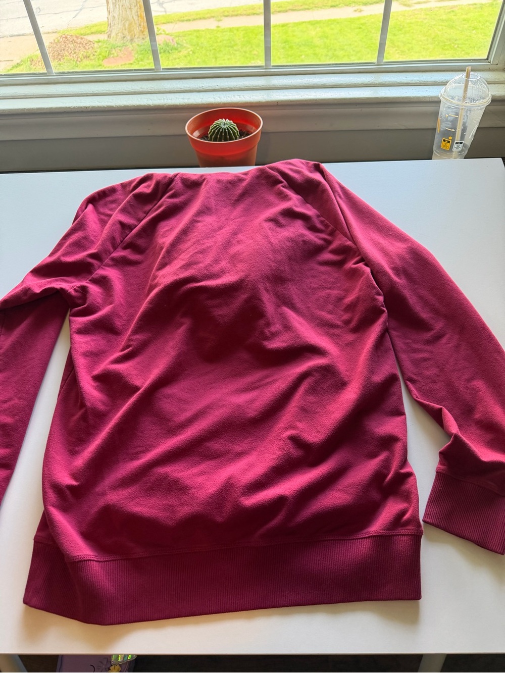 Gymshark Maroon Pullover Hoodie with White Logo - Picture 4 of 4